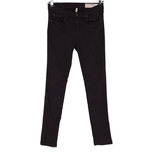 rag & bone Denim - Rag & Bone Skinny Jeans Purple Mid Rise Dark Wash Denim 26